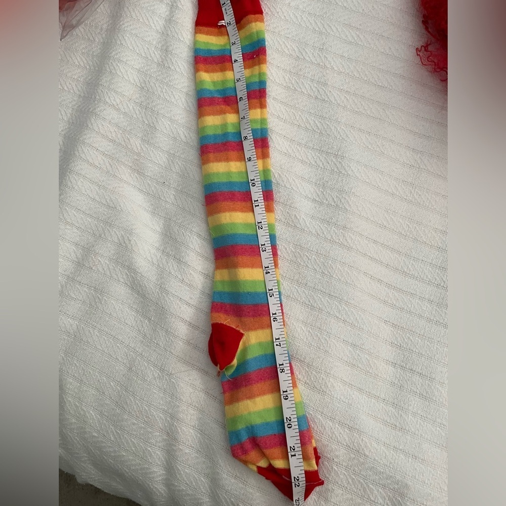 Colorful Clown Accessories with Wig, Socks & Tie. - Picture 4 of 4